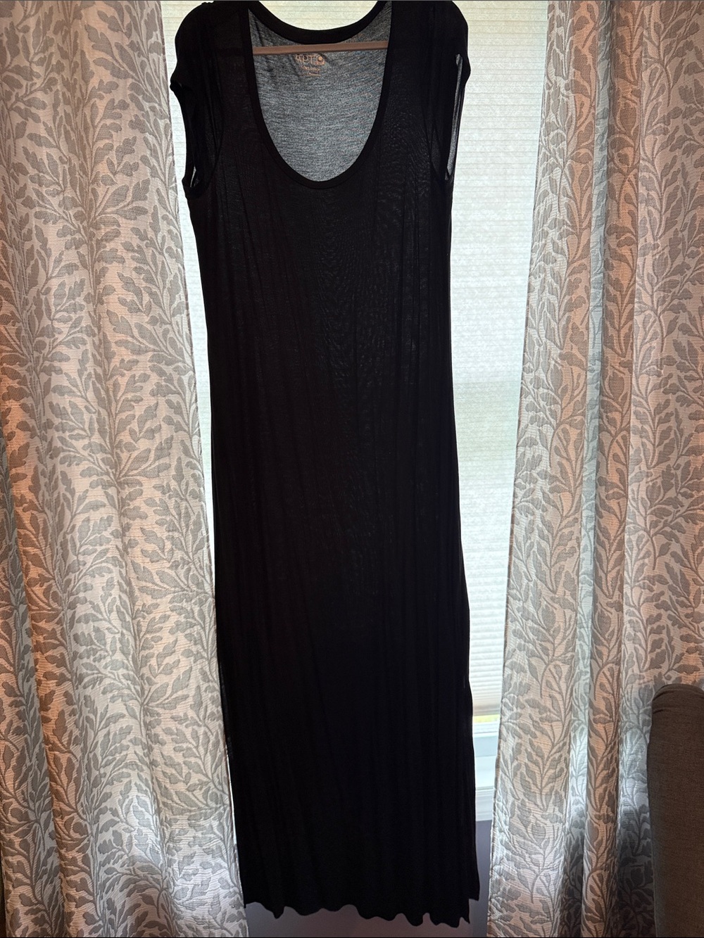 Apt. 9 Black Scoop Neck Maxi Dress
